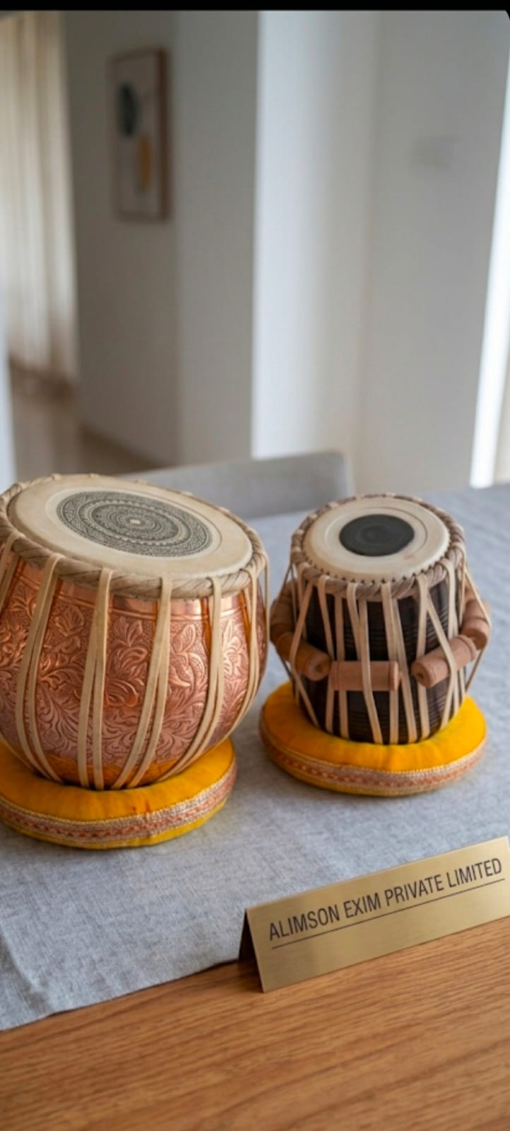 ALIMSON SHEESHAM WOOD TABLA SET WITH ALL ACCESSORIES - Image 2
